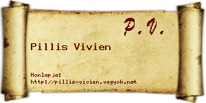 Pillis Vivien névjegykártya